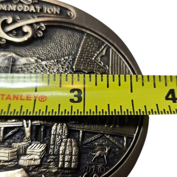 9:45 Accommodation Belt Buckle Edward Lamson Henry American West Train Station - Picture 2 of 16